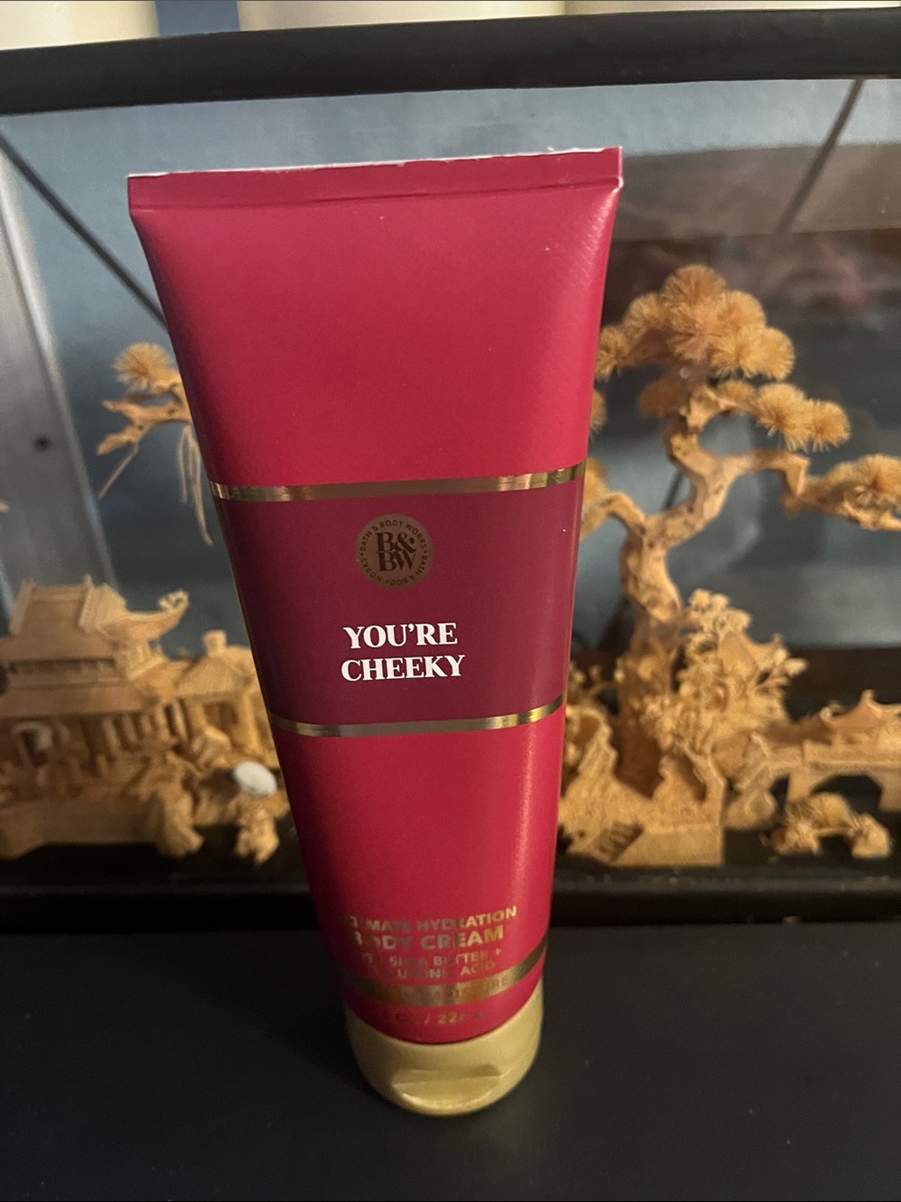 Bath & Body Works You’re Cherry Hydrating Body Cream - Maroon with Gold Accents